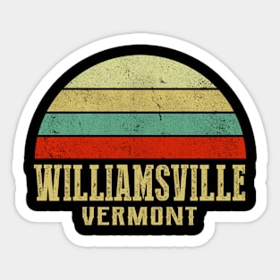 WILLIAMSVILLE VERMONT Vintage Retro Sunset Sticker